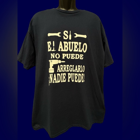 SI EL ABUELO NO PUEDE ARREGLARLO ¡ NADIE PUEDE ! , SIZE LARGE , NAVY T-SHIRT - Picture 1 of 2